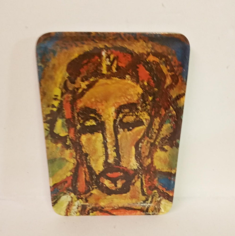 Vintage Tray Henry J M. Nouwen THE WOUNDED HEALER 6"x4" Plastic ITALY
